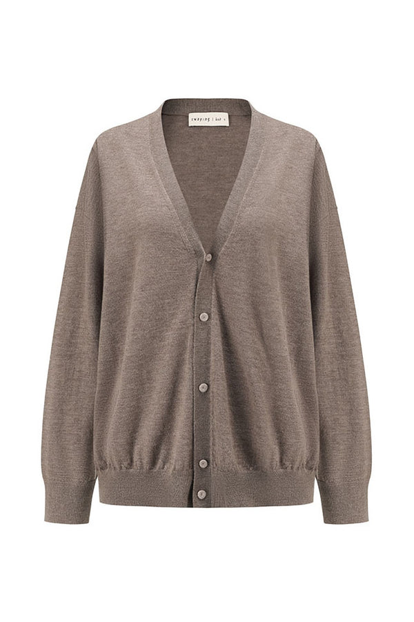 SWAYING 25 Early Autumn Outline Cashmere Cardigan SW-SW25PF1T17C2-KQ Khaki